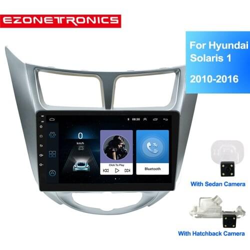 Android 9inch Auto Car Radio StereoMultimedia Video Player Navigation GPS For solaris Hyundai 1 2 Accent Verna sedan 2010--2016