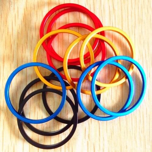 Free shipping hot MTB BB axis color alloy spacers personalized road mountain bike accessories car parts 10PC