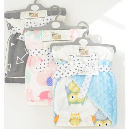 Baby Blanket & Swaddling Newborn Thermal Soft Fleece Blanket Winter Solid Bedding Set Cotton Quilt Infant Bedding Swaddle Wrap