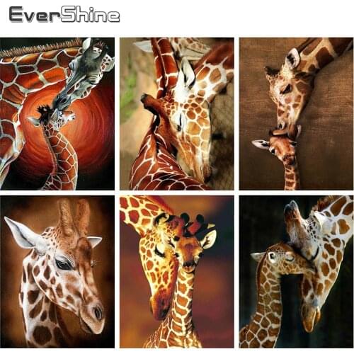 Evershine 5D Diamond Painting Giraffe Full Square Diamond Embroidery Cross Stitch Kit Animals Crafts Rhinestone Art