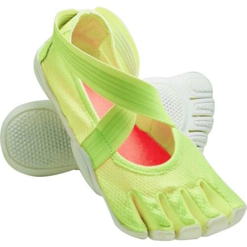 TaoBo New Fluorescent Green Five Toe Health Shoes Soft Pro Pilates Shoes Men Women Running Shoes Breathable Outdoor Sports Shoes