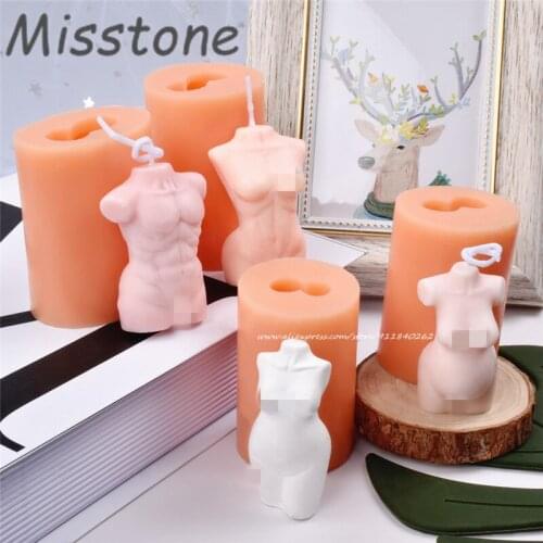 Men Women Body Handmade Candle Mold Gypsum Aromatherapy Silicone Soap Art Desighn Decoration Mold