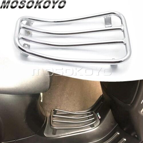 1pc Chrome Motorbike Scooter Foot Pedal Holder for Vespa Sprint Primavera 125 150 2017 2018 2019 Front Luggage Rack