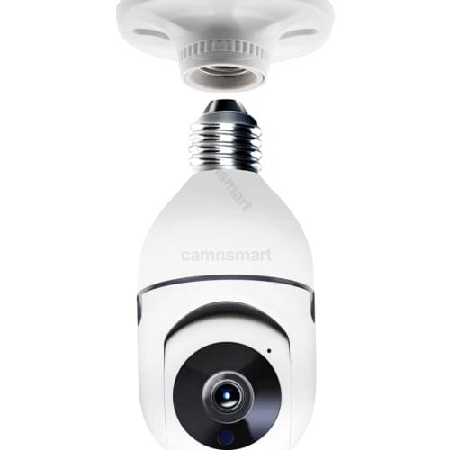 Wi-Fi Led Light Bulb Security Camera PTZ Control Night Vision Two Way Talk Baby Monitor Ycc365plus App for Home Use