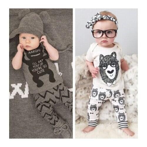 SY106 2020 Summer childrens clothing style baby clothing set boy little monsters short sleeve 2 piece. Boys Clothes retail