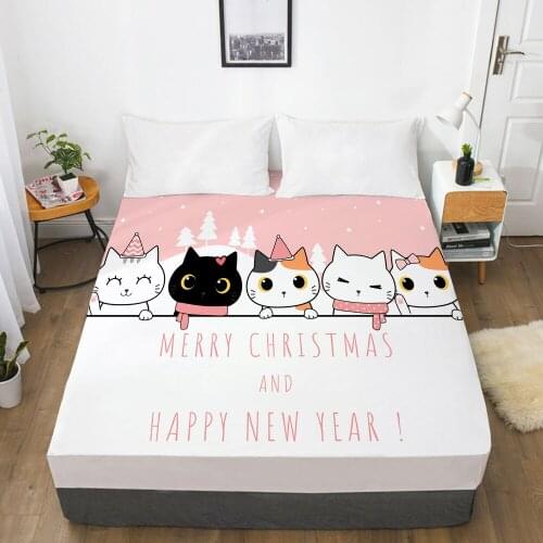 1pc Children Elastic fitted sheet bed sheet With An Elastic Band Bedding For Kids baby child Mattress Cover Bed cover Cute cat