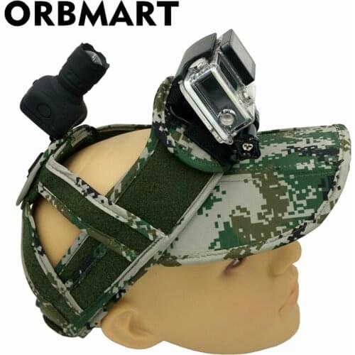 ORBMART Multifunctional Adjustable Outdoor Riding Adventure Sun Hat Cap For Gopro 7 6 5 4+ SJCAM Xiaomi Yi Action Sport Camera