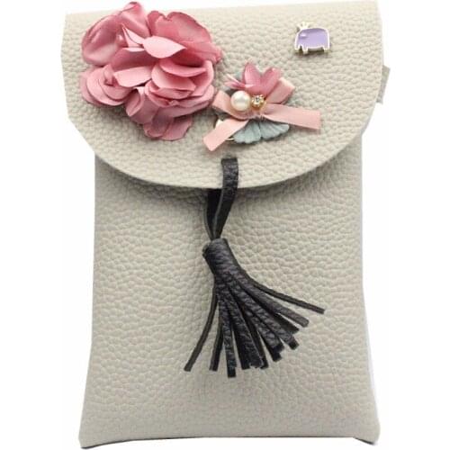 M612 Fashion Women Messenger Bag Tassel Candy Color Flowers In Clusters Crown Small Elephant Fringed Hasp Womens Handbag