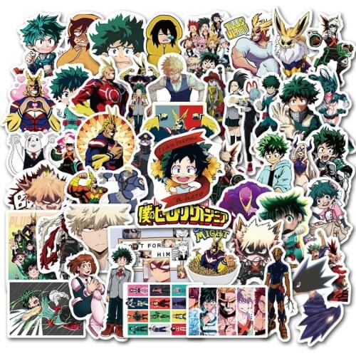 10/30/50pcs/pack Japanese anime My Hero Academia Stickers For Notebook Motorcycle Skateboard Computer Mobile Phone Cartoon Toy