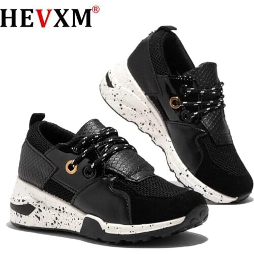 New Fashion Womens Sneakers Leopard Print Leather Thick Bottom Increased Sneakers Casual Comfortable Sports Shoes For Ladies