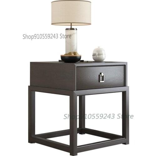New Chinese Solid Wood Side Table Home Sofa Corner Table Modern Minimalist Side Table Small Table Small Coffee Table Square Tabl