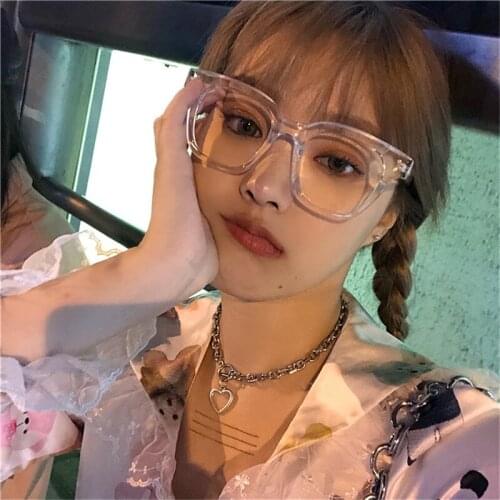 Vazrobe Transparent Glasses Women Male Thick Square Eyeglasses Frames Female Prescription Spectacles Black Korean Style