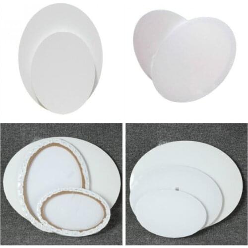 Oval Screen Wooden Plate Frame White Canvas Board Plate For Acrylic Oil Watercolor Painting DIY Crafts Art Supplies