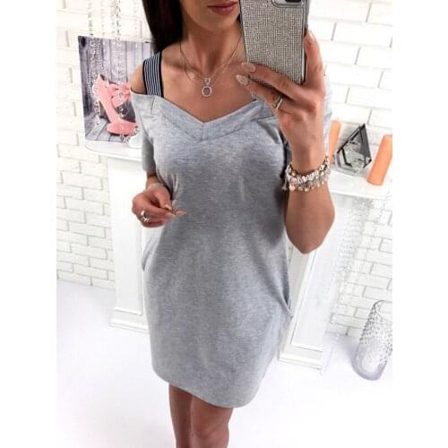 QXSLZQ Summer Short Sleeve Dresses