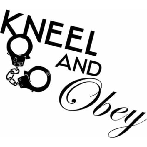 Kneel And Obey Car Sticker Funny Decal Rear Windshield Rood Decor Removable AL433