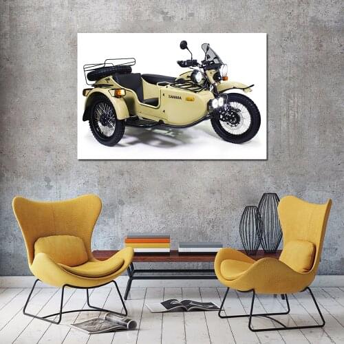 Modern Wall Art Canvas Paintings Ural Gear Up Sahara Motorcycle Posters HD Print Wall Picture for Living Room Decor