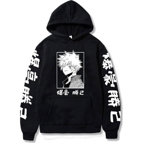 My Hero Academia Katsuki Bakugo Hoodies Sweatshirt Unisex Clothes Male Women Anime Hoodies Sweatshirt Moleton My Hero Academia