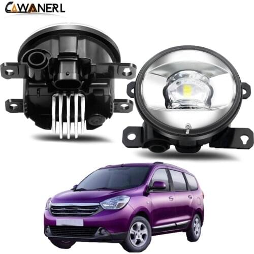 Fog Light Assembly H11 Car Front Bumper LED Lens Fog Lamp Daytime Running Light 30W 8000LM 12V For Renault Lodgy 2012-2018