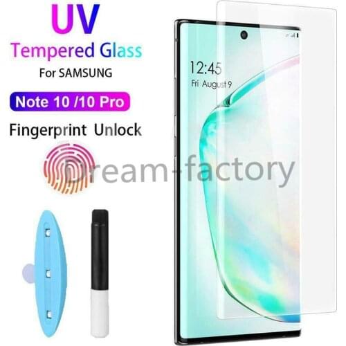 50PCS UV Liquid Tempered Glass Full Glue Lamp for Samsung Galaxy S8 S9 S10 S20 S21 Plus Note 8 9 10 Plus free Shipping
