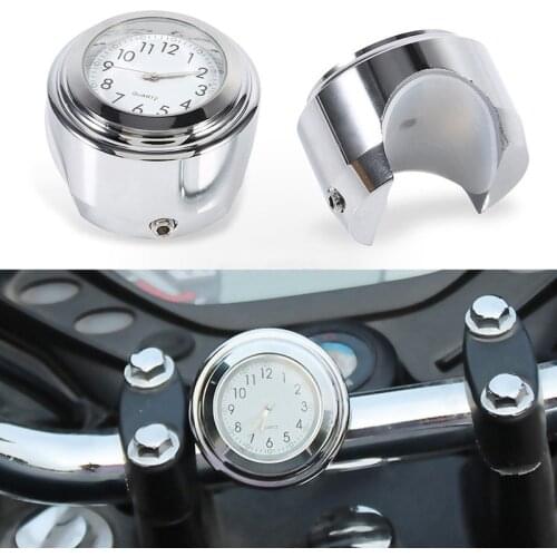 Universal Waterproof 7/8"Motorcycle Handlebar Temp Thermometer Clock Moto Top Mount Watch for Harley Motorcycles Accessories