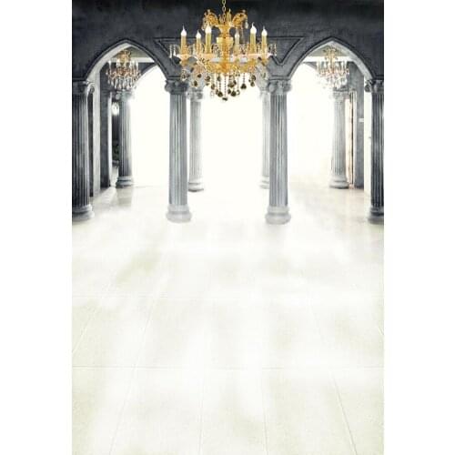 VinylBDS 300X300CM Wedding Photography Backdrop Arch Bridge Chandelier Photo Background