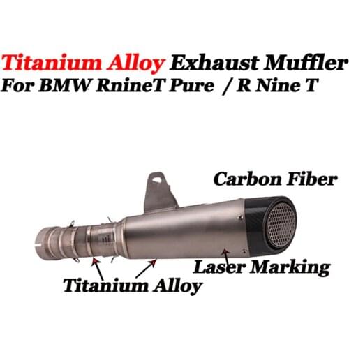 Titanium Alloy Slip On For BMW R NINE T RNINET Full System Motorcycle GP Exhaust Escape Modify Middle Link Pipe Carbon Muffler