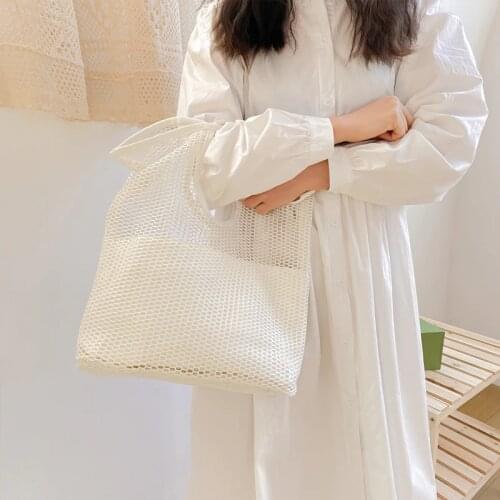 Youda Original Summer Women Handbag Classic Shopping Bags Sweet Style Ladies Beach Bag Simple Design Large Tote Female Handbags