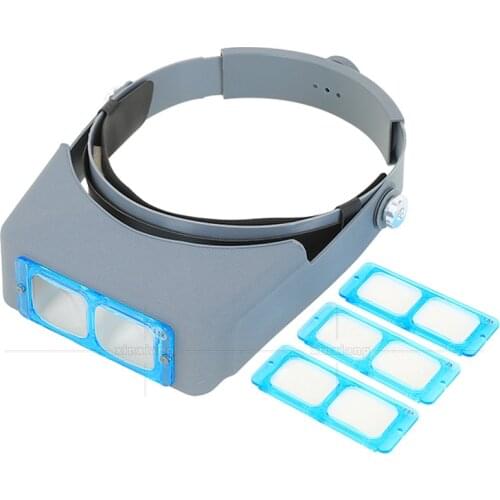 1.5X/2X/2.5X/3.5X Helmet Square Optical Glass Lens Amplifier Head Magnifying Glass