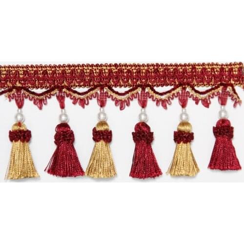 1 M/bag Tassel Curtain Fringe decorative Curtain Trimmings Fringe Curtain accessories Lace Trim