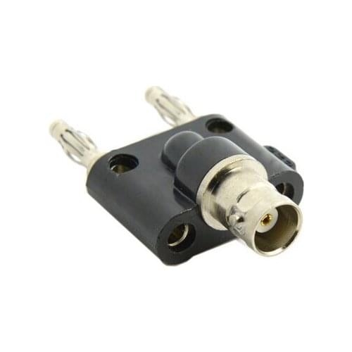100pcs BNC Female jack to dual Banana plug male Coaxial connector For Oscilloscope Multimeter