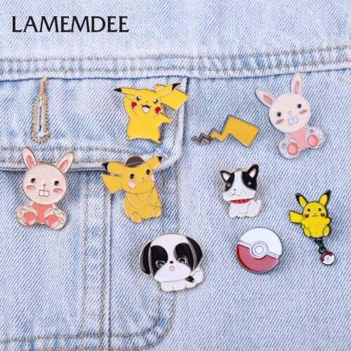 2-3 PCS/sets of brooch on rabbits dogs alloy brooch cowboy clothing collar badge badge jewelry gifts