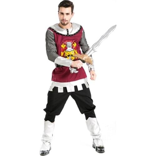 2015 Halloween Male Knight Rome Corner Fighter Clothing Male Uniform Warrior Cosplay Costumes