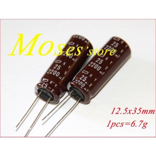 25v 2200uf +/- 20% Capacitance 100% NCC KYA Original New Audio Electrolytic Capacitor Radial 13x35mm