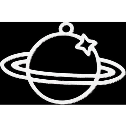 5pcs/lot 100% Stainless Steel Star Planet DIY Earring Pendant Charm Wholesale Custom Charms Top Quality Pendants Never Fade