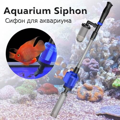 220V Electric Aquarium Siphon Bottom Vacuum Cleaner Aquarium Water Clean Fish Tank Sand Washer Vacuum Gravel Cleaner Pump Aquari