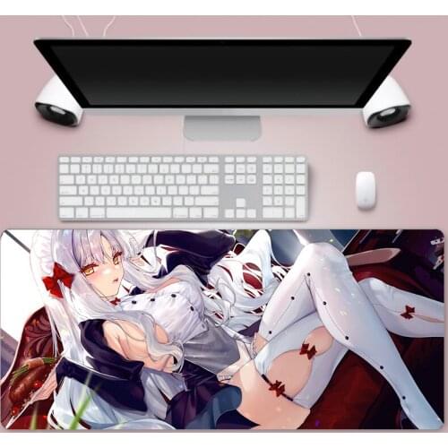 Large Gaming Mouse Pad Computer Mousepad Waterproof Multi-size Anti-slip Natural Rubber Desk Mat with Locking Edge Play Mat