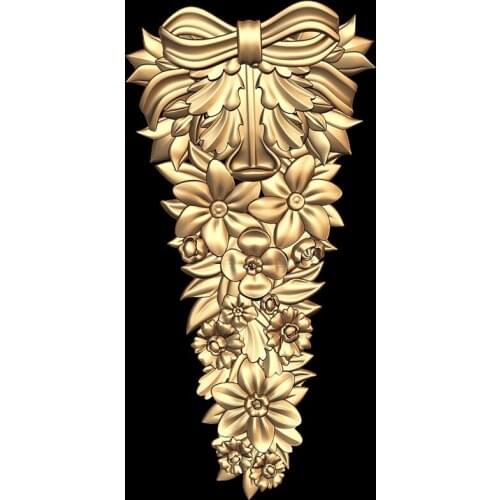 Flower plant 3d model relief for cnc carving engraving artcam aspire in STL file format 3D furniture decoration Decor
