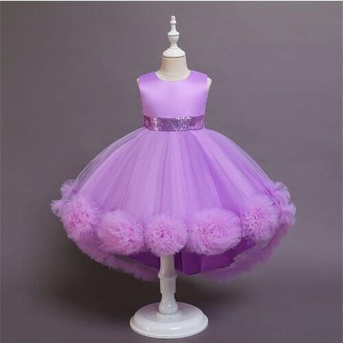Flower Girl Dresses Cloudy Puffy Tulle Kids Dress Big Bow Baby Girl Birthday Party Gown Photo Shoot for Special