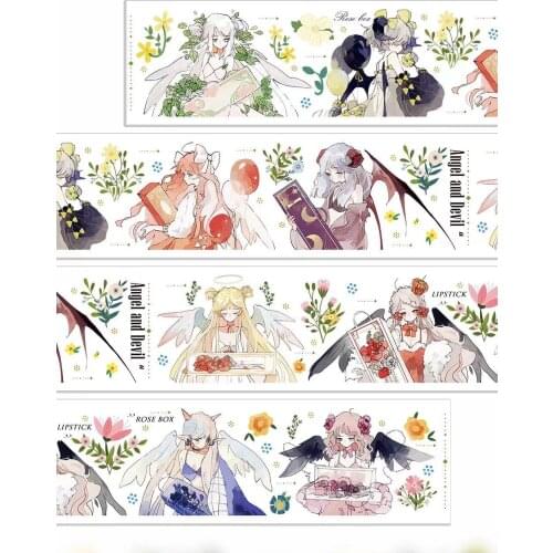 Fairy Flower Girl3 Washi Masking Tapes for Card Making DIY Scrapbooking Decorative Stickers