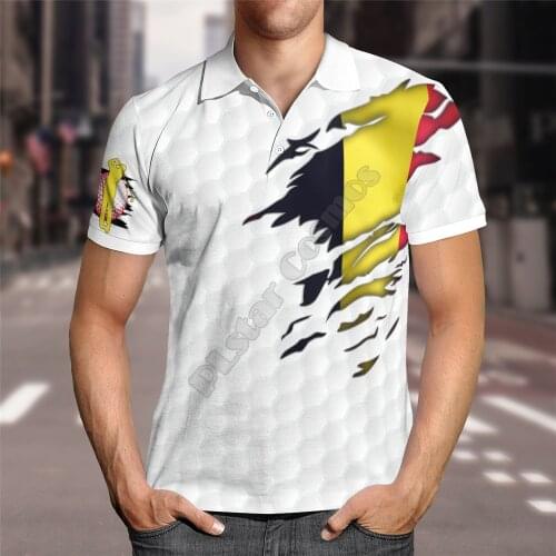 Hawaii Polo Shirt Belgium Flag 3D All over print Polo Shirt Men for Women Short Sleeve Summer T-shirt
