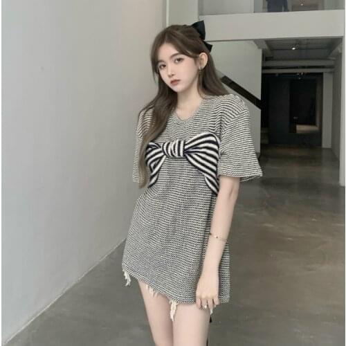 Женские полосатые футболки GRUIICEEN China At AliExpress