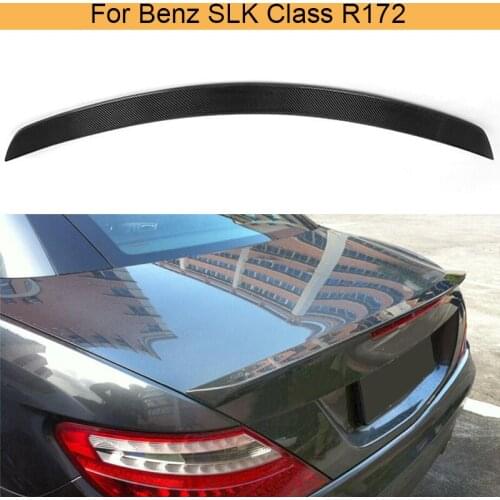 Carbon Fiber Rear Trunk Spoiler Wing For Benz SLK Class R172 2012 2013 Car Rear Tail Trunk Boot Lip Wing Spoiler