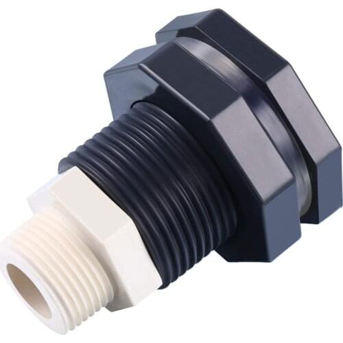 Outus 3/4 Inch PVC Bulkhead Fitting and Garden Hose Adapter Kit for Rain Barrels Aquariums Water Tanks