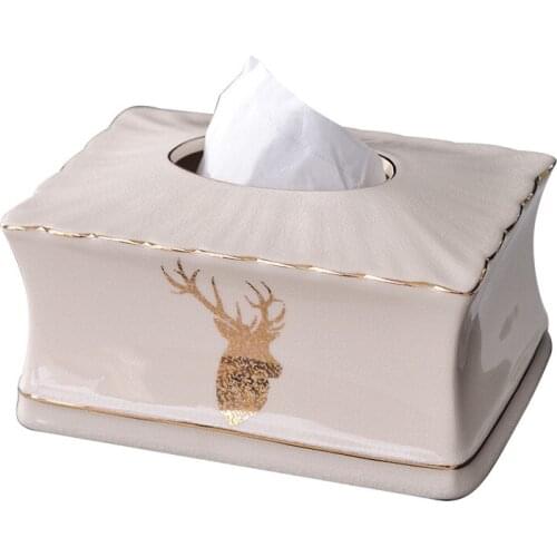 Creative tissue box, ceramic drawer box, household simple tracing paper drawer box customization