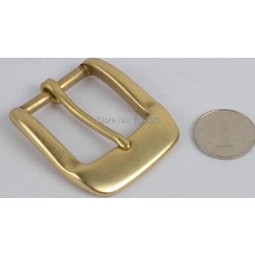 DIY leather craft solid brass material 35mm inner width pin belt buckle 3pcs/lot
