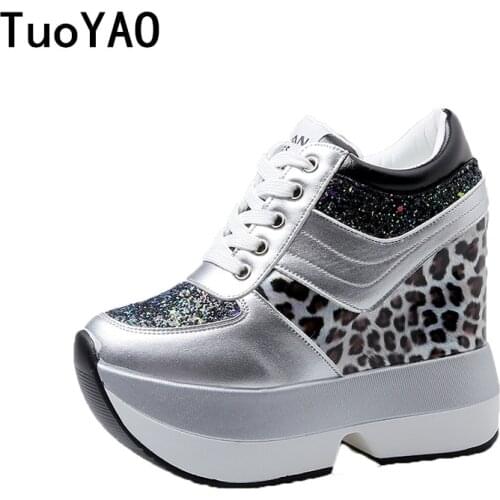 Autumn Women High Platform Shoes Height Increasing Casual Shoes 10 CM Thick Sole Trainers Breathable Shoes Women Sneakers New