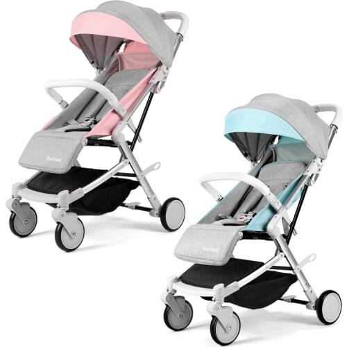 Lightweight Baby Stroller High Landscape Stroller Folding Infant Trolley Car Two-Way Push Travel Pram Baby Carriage For 0-36 M