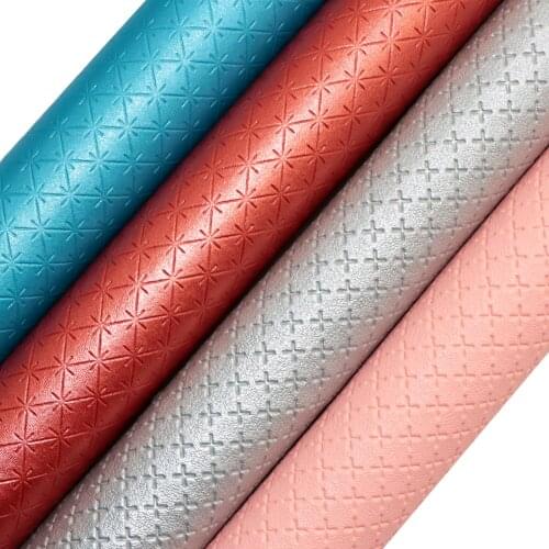 30x140cm Solid Color Faux Leather Sheets Bump Texture Pearl Light Synthetic Leather Fabric Big Size for Hair Bows Earring Making
