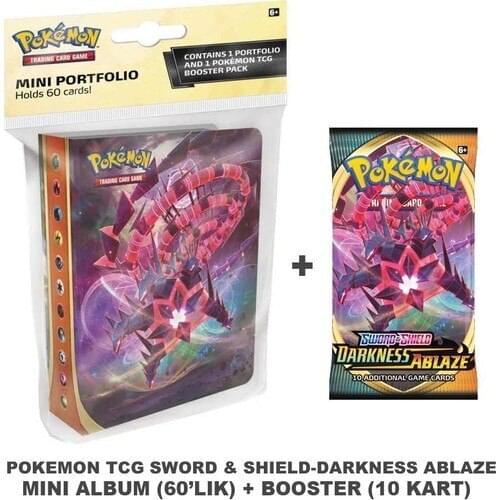 Pokemon Tcg Sword & Shıeld Darkness Ablaze Mini Album + Booster Pack