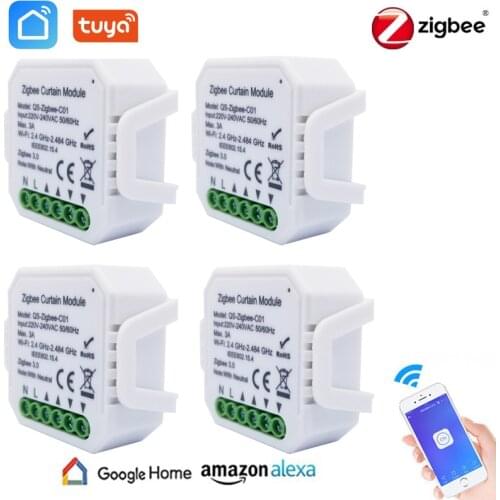 Tuya Smart Life Zigbee Curtain Switch Module APP Remote Control Support For Google Home For Roller Shutter Blind Motor Dropship